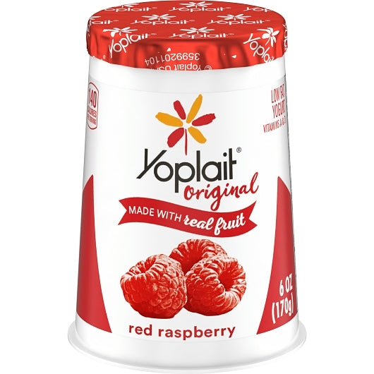 Yoplait Original Red Raspberry Yogurt, 12 x 6 oz Case - DOT product image 2