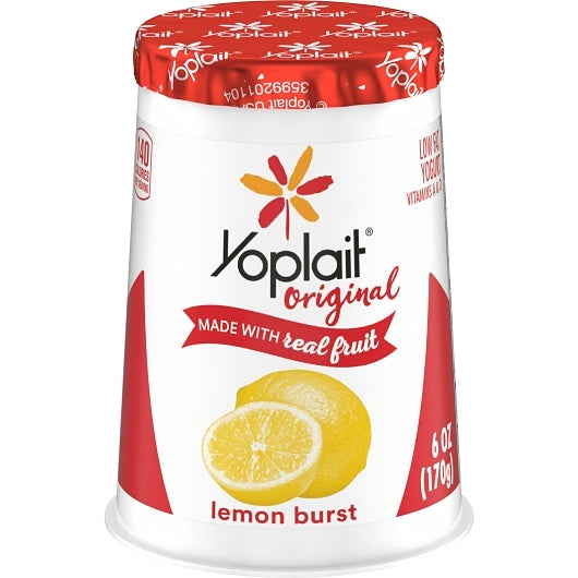 Yoplait Original Lemon Burst Yogurt, 12 x 6 oz Case - DOT product image 2