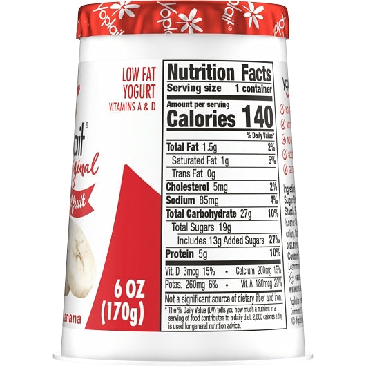 Yoplait Original Strawberry Banana Yogurt, 12 x 6 oz Case - DOT product image 8