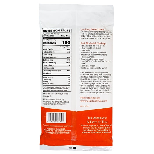 A Taste Of Thai Rice Noodles, 9 x 8 oz Case - Rice & Grains - image 2