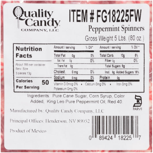 Quality Peppermint Flavored Peppermint Pinwheel, 5 x 5 lb Case - DOT product image 7