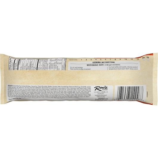 El Monterey Individually Wrapped Egg, Sausage, Potato & Cheese Burrito, 12 x 8 oz Case - DOT product image 2