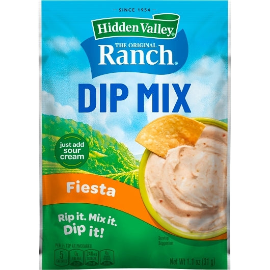 Hidden Valley Fiesta Ranch Party Dip Mix Dressing Mix, 24 x 1.1 oz Case - DOT product image 2