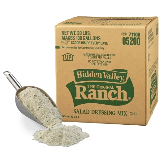 Hidden Valley Original Ranch Bag In Box Mix Dressing Bulk, 1 x 20 lb Case - Condiments & Sauces