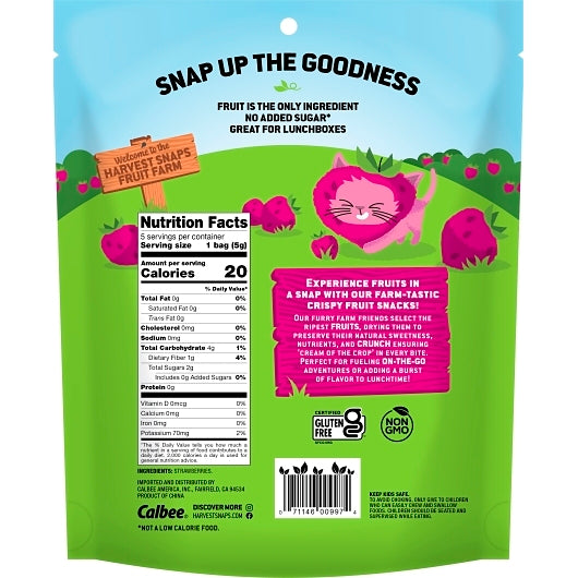 Harvest Snaps Kids Crispy Strawberries, 12 x 0.9 oz Case - Dried Fruit & Fruit Snacks - image 2