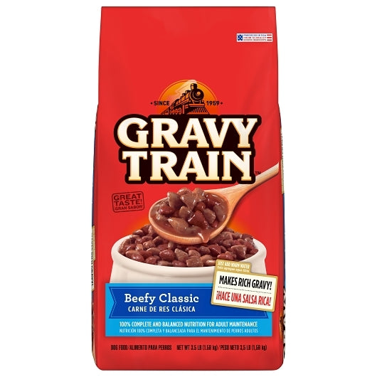 Gravy Train Classic Beefy Dry Dog Food, 4 x 56 oz Case - Pet Food & Pet Care - image 2