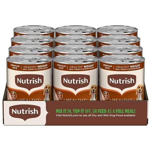 Rachael Ray Nutrish Weight Management Real Turkey & Pumpkin Pate Wet Dog Food, 12 x 13 oz Case - Pet Food & Pet Care - i