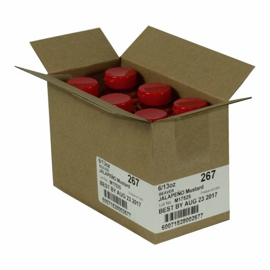 Beaver Jalapeno Mustard Bottle, 6 x 13 oz Case - DOT product image 2