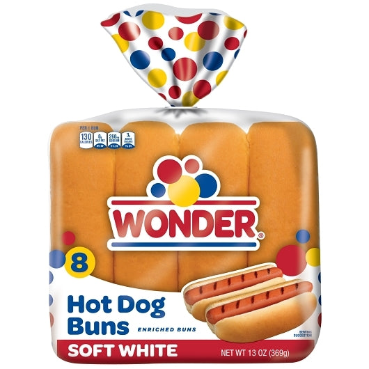 Wonder 6" Hot Dog Buns, 8 x 13 oz Case - Frozen Meat & Seafood - image 2