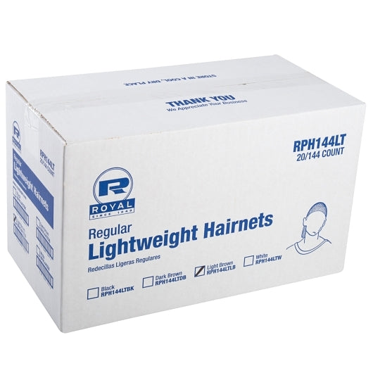Royal Dark Brown Light Weight Hair Net 24 IN, 20 x 144 each Case - DOT product image 3