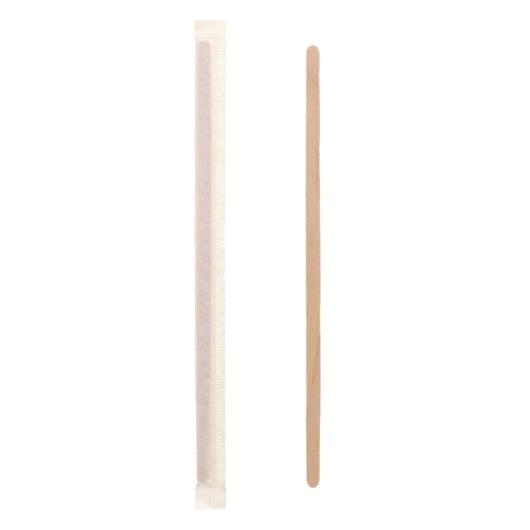 Royal 7.5 Inch Individually Wrapped Wood Coffee Stirrer, 10 x 500 each Case - DOT product image 2