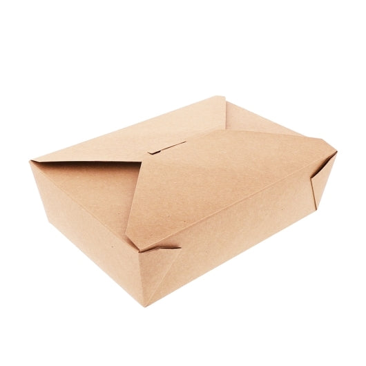 Royal 7.75 Inch X 5.5 Inch X 2.5 Inch #3 Kraft Folded Takeout Box, 4 x 50 each Case - DOT product image 4