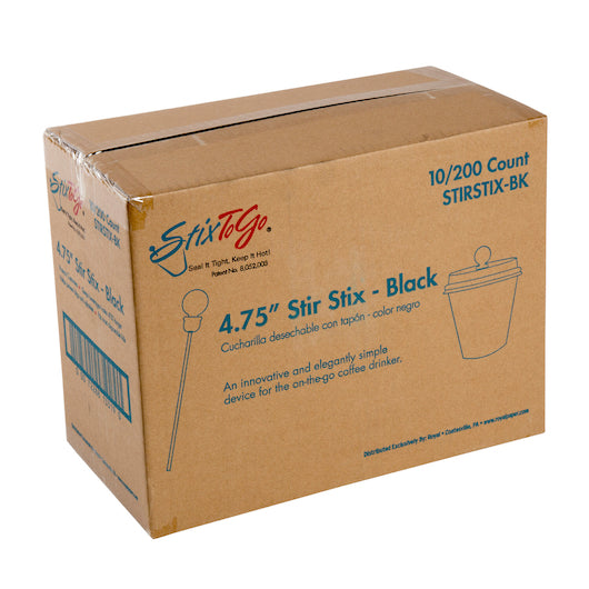 StixToGo 4.75" STIR STICKS PLUG BAG, 10 x 200 each Case - DOT product image 2