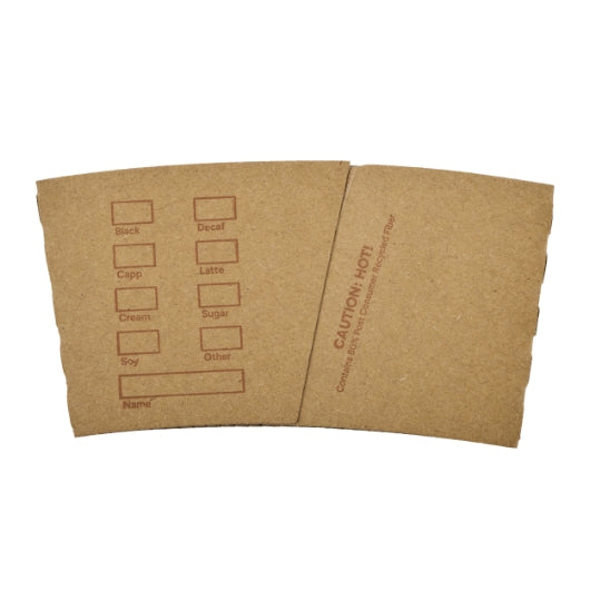 Royal Envirolines Hot Envirolines Kraft No Print Hot Cup Sleeve, 10 x 100 each Case - DOT product image 2