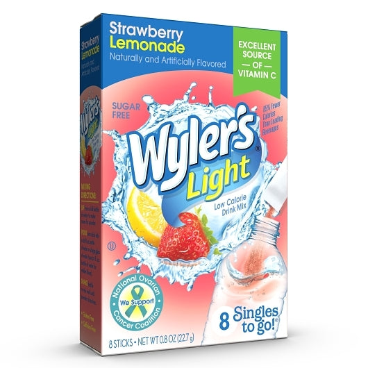 Wyler's Strawberry Lemonade Drink Mix Singles To Go, 12 x 8 ct Case - DOT product image 2