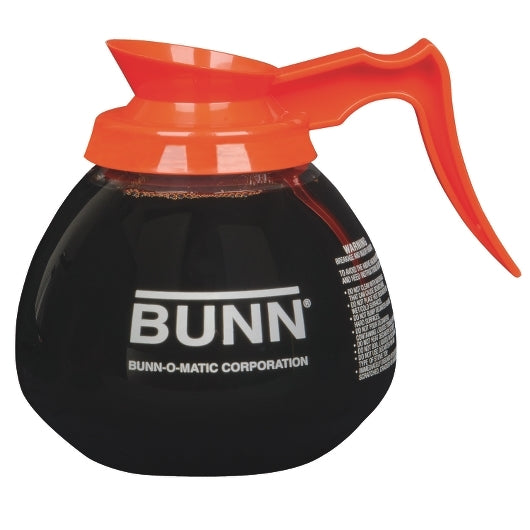 Bunn Orange Handle Glass Coffee Decanter, 1 x 3 ct Case - Glassware & Drinkware