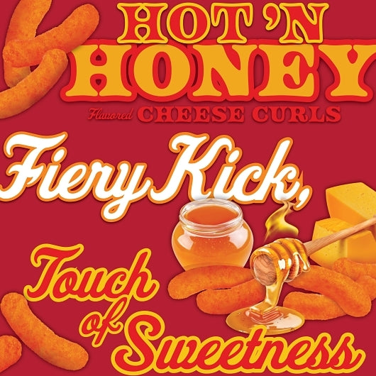 Herr's Hot 'N Honey Cheese Curls, 12 x 6 oz Case - Pantry Ingredients - image 2