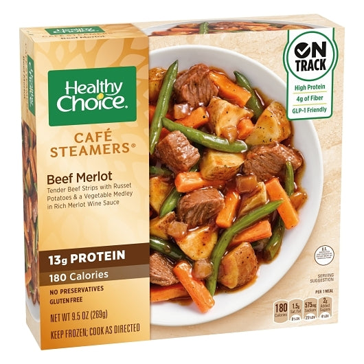 Healthy Choice Cafe Steamers Beef Merlot, 8 x 9.5 oz Case - DOT product image 2