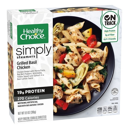Healthy Choice Simply Steamers Grilled Basil Chicken, 8 x 9.9 oz Case - DOT product image 2