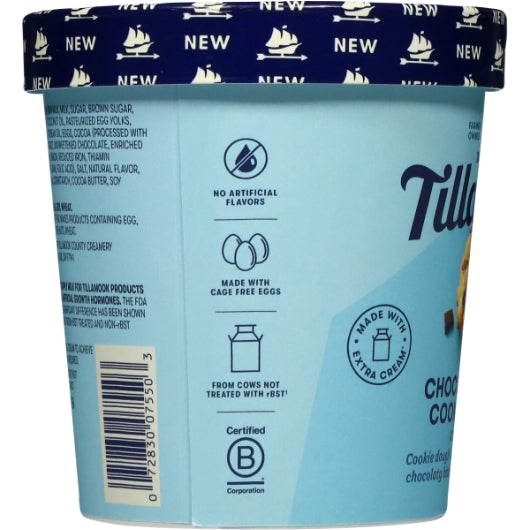 Tillamook Chocolate Chip Cookie Dough, 8 x 16 fl oz Case - Bakery & Desserts - image 2