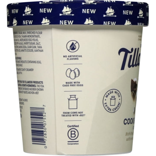 Tillamook Cookies & Cream Ice Cream, 8 x 16 fl oz Case - Bakery & Desserts - image 2