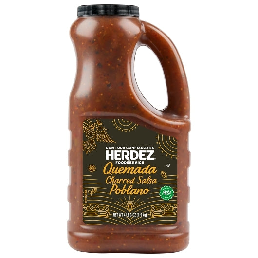 Herdez Quemada Poblano Salsa, 4 x 67 fl oz Case - Condiments & Sauces - image 2