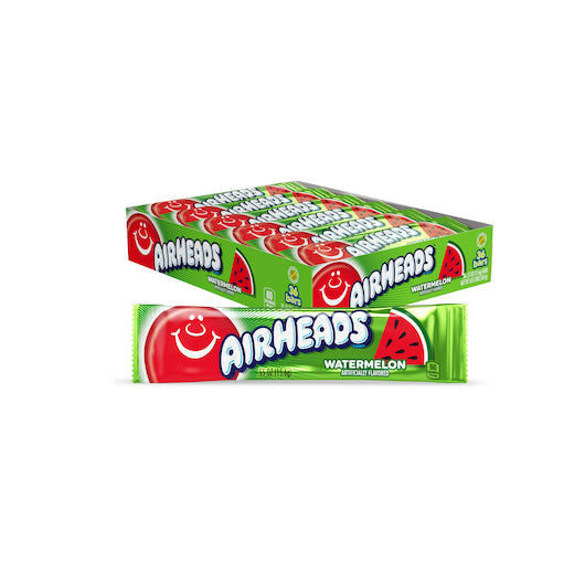 Airheads Single Open Stock Watermelon, 12 x 36 x 0.55 oz Case - Alternate product angle or state