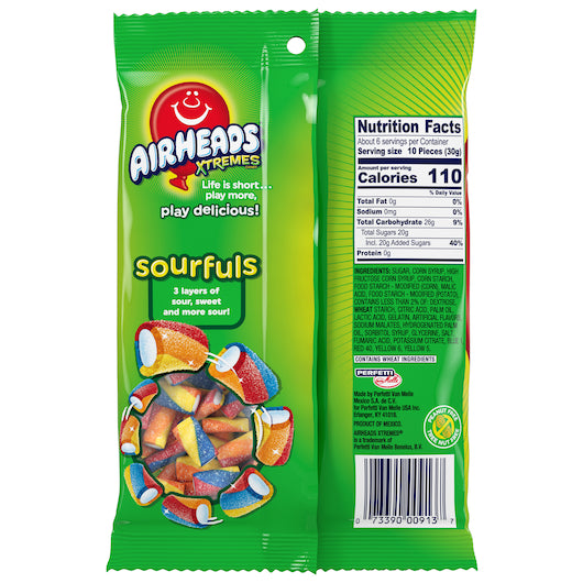 Airheads Xtreme Sourfuls Candy Gummy Candy, 12 x 6 oz Case - DOT product image 2