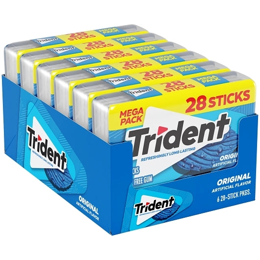Trident Gum Original Pocket Pack, 8 x 6 x 28 ct Case - Candy & Confections - image 2