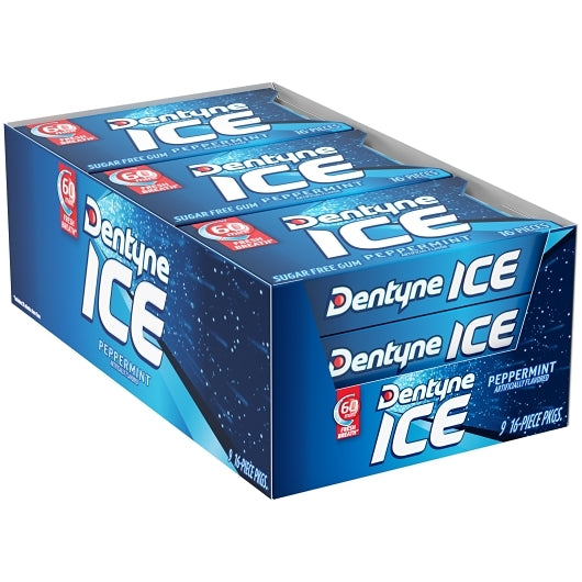 Dentyne Ice Peppermint, 18 x 9 x 16 ct Case - Candy & Confections - image 2