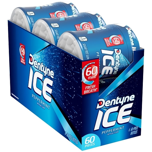 Trident Sugar Free Ice Gum Peppermint, 4 x 6 x 60 ct Case - Candy & Confections - image 2