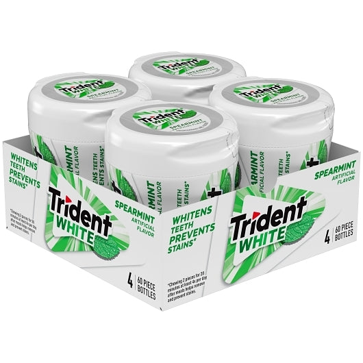 Trident Sugar Free White Spearmint Gum, 6 x 4 x 60 ct Case - Candy & Confections - image 2