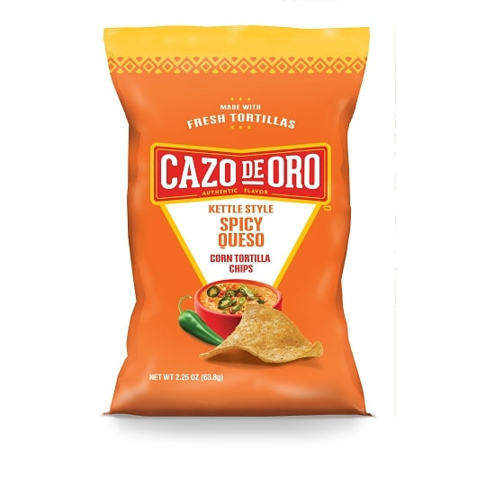 Cazo De Oro Tortilla Chips Spicy Queso, 12 x 2.25 oz Case - Snacks - image 2