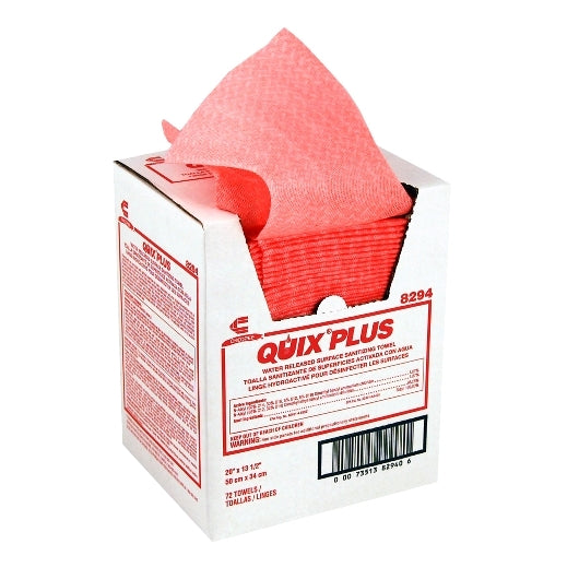 Chicopee 20" x 13.5" Quix Plus, Medium Duty, Pink Towel, 1 x 72 x 1 PC Case - Cleaners & Sanitizers