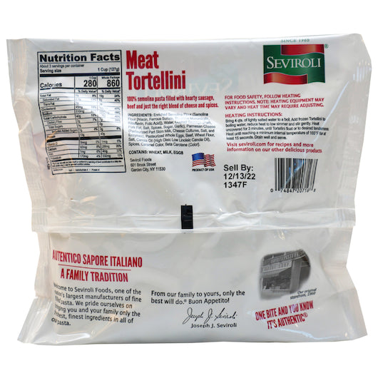 Seviroli Foods Meat Tortellini, 12 x 14 oz Case - DOT product image 2