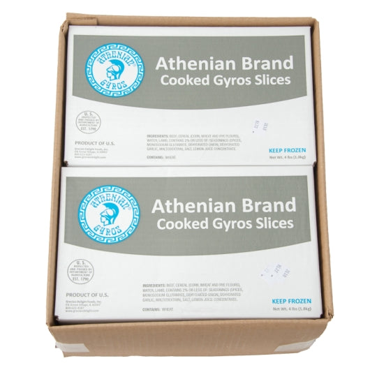 Gyro Athens Style Cooked Athenian Gyros Slice, 4 x 4 lb Case - DOT product image 8