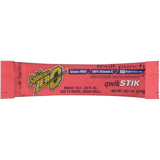 Sqwincher Qwik Stick Fruit Punch Electrolytes, 10 x 50 x 0.11 oz Case - Nutritional - image 2