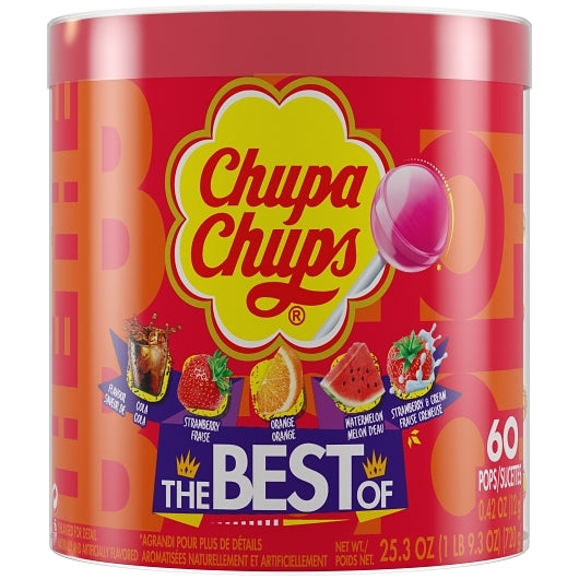 Chupa Chups Best of Lollipops Drum, 8 x 60 x 0.42 oz Case - DOT product image 2
