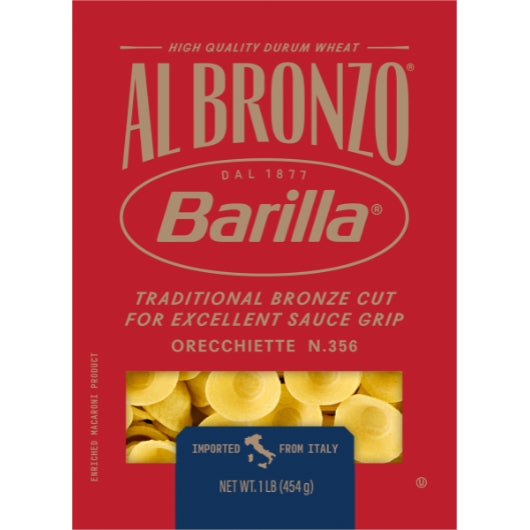 Barilla Al Bronzo Orecchiette, 12 x 16 oz Case - Pantry Ingredients - image 2