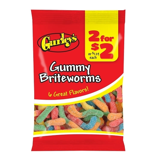 Gurley's Neon Worms Gummy Worms, 12 x 2.5 oz Case - Candy & Confections - image 2