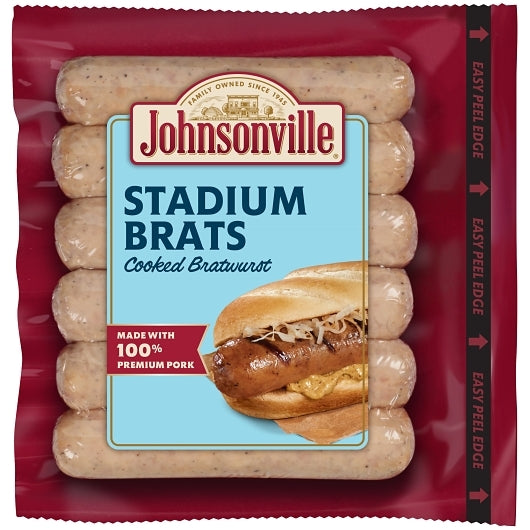 Johnsonville Stadium Style Fully Cooked Stadium Brat, 10 x 14 oz Case - DOT product image 2