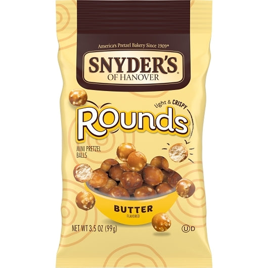 Snyder's Of Hanover Pretzel Butter Rounds, 8 x 3.5 oz Case - DOT product image 2