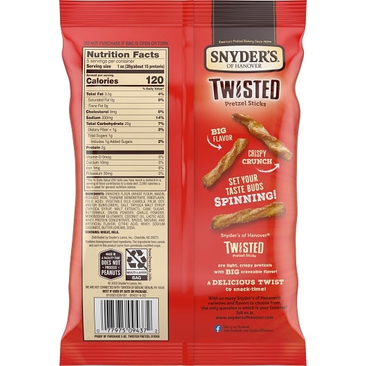 Snyder's Of Hanover Pretzel Seasoned Twist, 8 x 5 oz Case - DOT product image 8
