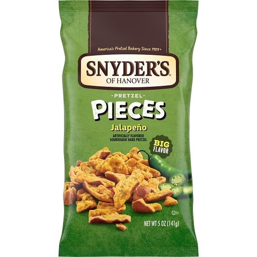 Snyder's Of Hanover Pretzels Jalapeno, 8 x 5 oz Case - Popcorn, Pretzels & Snack Mix - image 2