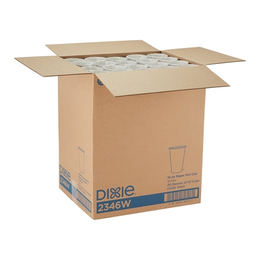 Dixie 16 Ounce Simply White Paper Hot Cup, 20 x 50 ct Case - DOT product image 2