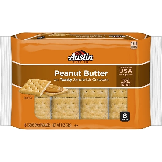 Austin TOASTY CRACKER WITH PEANUT BUTTER, 12 x 8 x 1.38 oz Case - DOT product image 2