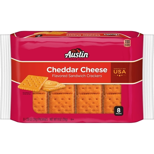 Austin CHEESE ON CHEESE CRACKERS, 12 x 8 x 1.38 oz Case - DOT product image 2