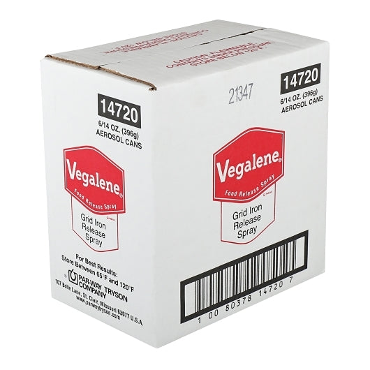 Vegalene Grid Iron Release And Pan Spray, 6 x 14 oz Case - Alternate product angle or state