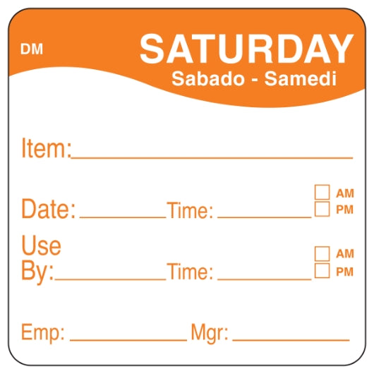 Daymark 2" X 2" Label Saltillo, 1 x 250 ct Case - Food Labels & Day Labels - image 2