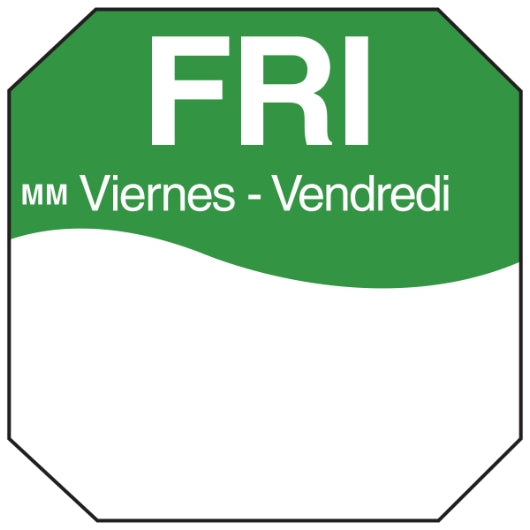 Daymark MoveMark-Removeable Adhesive 1 Inch X 1 Inch Octagon Friday Triling Label, 12 x 1000 ct Case - DOT product image 2